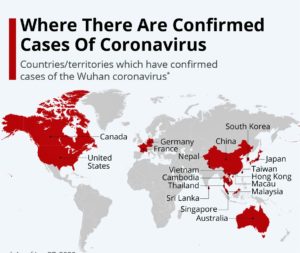 coronavirus in world map