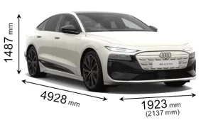 audi a6 e tron dimensions